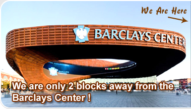 we are only 2 blocks away from the Barclays Center  
